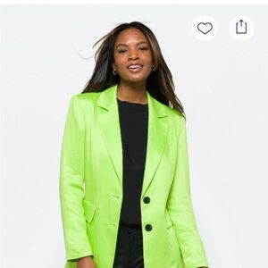 Avec Les Filles Bright Lime Blazer